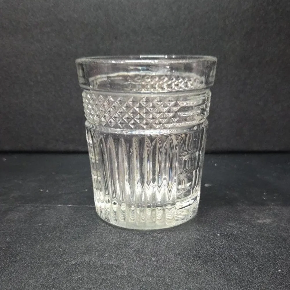 Libbey Radiant Lowball Tumbler, Double Old Fashioned Glass Vintage Clear Barware